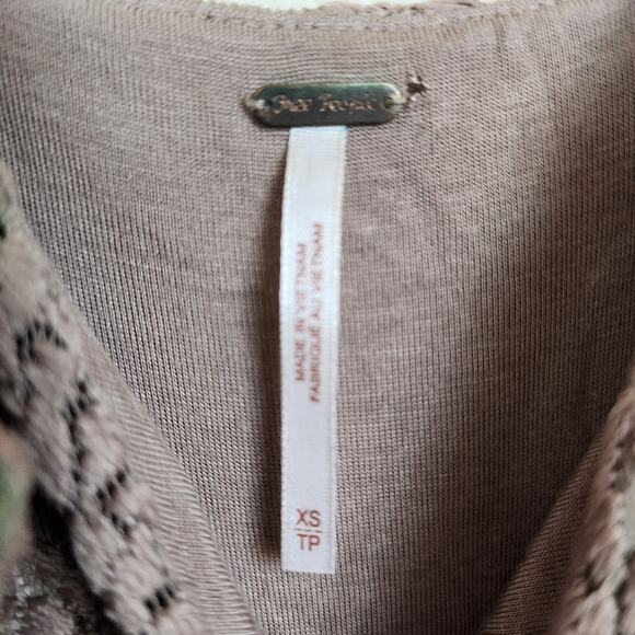 Free People Reflected Moonlight Gold Foil Fit Flare XS Dress - Picture 4 of 6